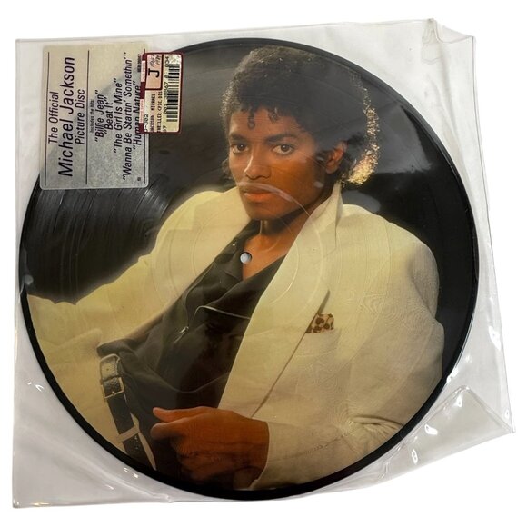 1983 Michael Jackson Thriller Picture Disc Vinyl Record LP Hype Sticker Tested - Picture 5 of 10